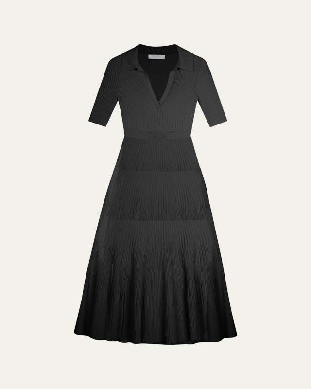 Pati Short-Sleeve Polo Midi Dress